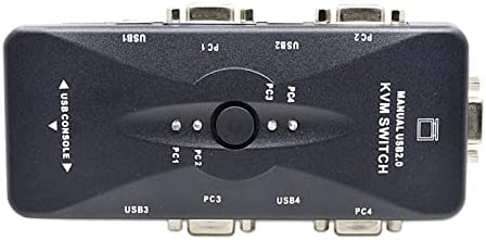 CZKE 30pcs 4 Порта USB 2.0 KVM VGA/SVGA Прекинувач Прекинувач Рачно За Тастатура Глувчето Монитор Адаптер 4 Компјутери Користат