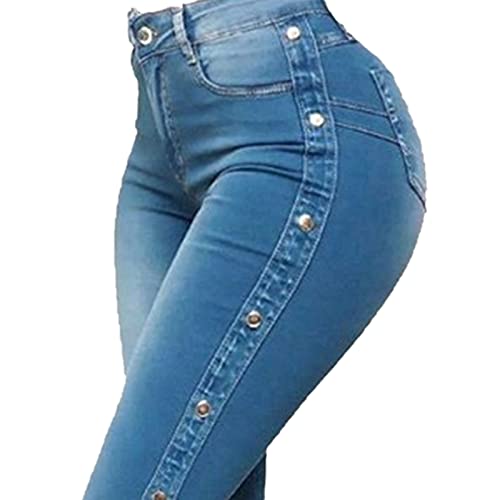 Maiyifu-GJ слаби bellвонче на дното фармерки за жени ретро високи половини од панталони со тексас, уништени суровини широки