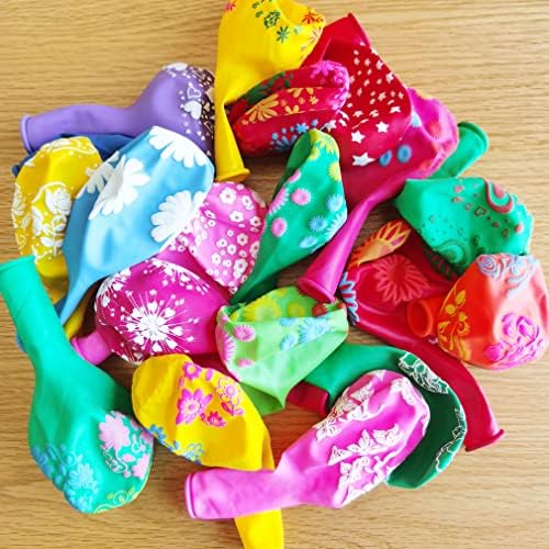 Хавајски цветни балони 50 парчиња Цветни печатени латекс балони Тропски хавајски балони за летни украси за забава на плажа