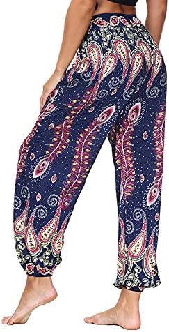 Балаки женски удобни бохо хареми панталони лабави јога панталони обични боемски хипи пижама дневна слон панталони панталони