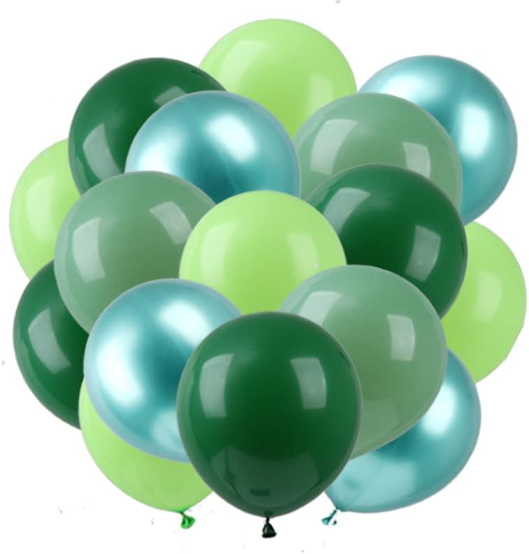 12 инчи зелени латекс балони различни нијанси темно зелена мудрец зелена смарагд зелена хром метални зелени балони за украси