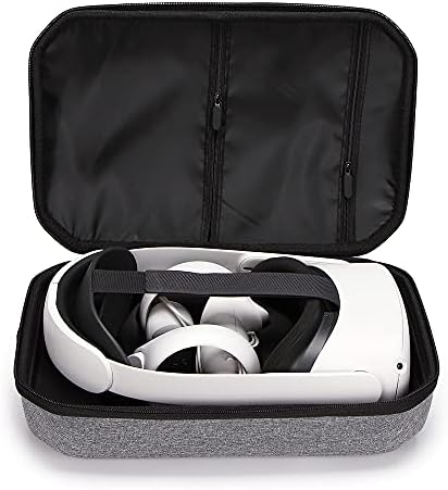 Носички случај компатибилен со Oculus Quest 2, VR слушалки и контролор шок -изобилен преносен случај за складирање на патувања,