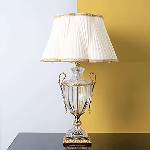 Ламби за маса на Атај, читање ламба за ламба кристално стакло дневна соба декорација ламба ткаенина за лабави спални кревети