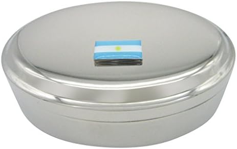 Аргентина Знаме Приврзок Овална Ситница Накит Кутија