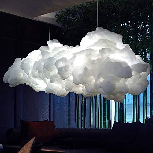 Окони Облак лустер, декоративна памучна свила што виси светло за забава во спална соба wshop дневна светлина, 3Д ламба за тавани