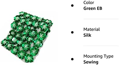 30 парчиња/3,2 см зелени секвенци за вез за залепници за цвеќиња за занаети за шиење