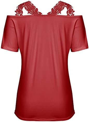 Маички пулвер секси врвови на женски блуза t ракав, обична чипка кошула цврста кратка женска блуза
