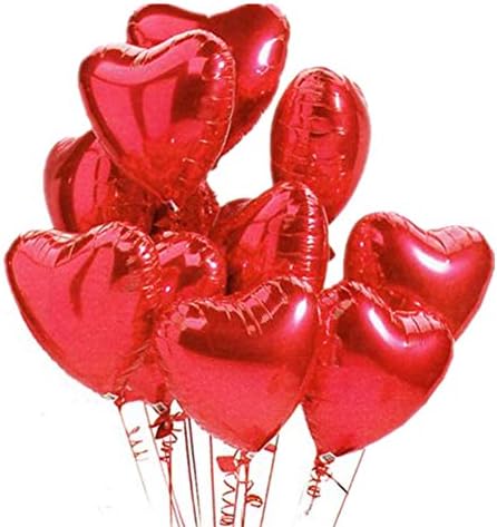 Рики 18 Инчен Црвено Срце Фолија Хелиум Балони Денот На Вљубените Свадба Декорации Ангажман