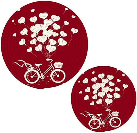 Алаза на Денот на в Valentубените, балон за срце, романтични велосипеди за велосипеди, тристери поставуваат памучни држачи за