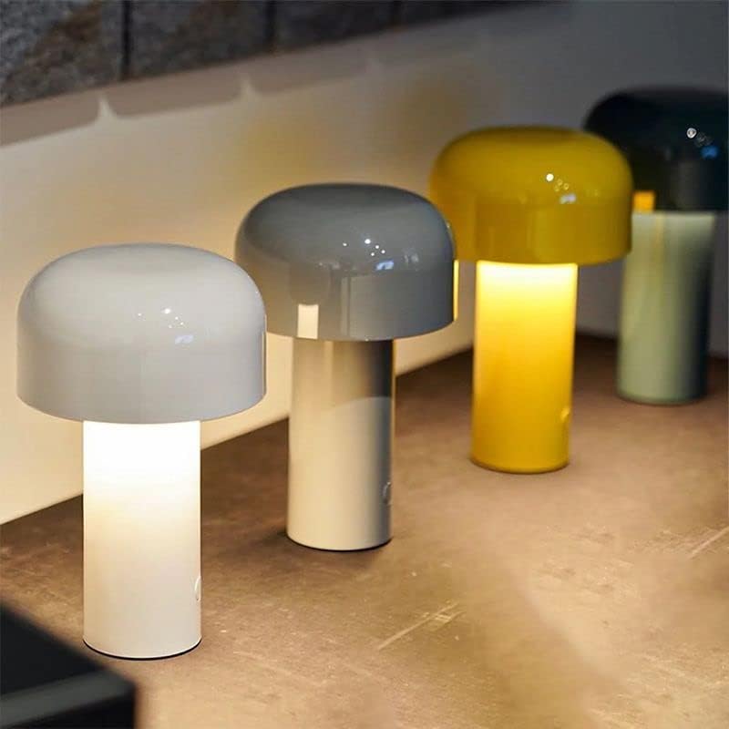 Занаетчиска ламба за ламби за ламби за кревети, нордиска предводена ламба модерна едноставна форма печурка за печурки, светло