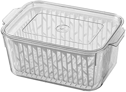 Dbylxmn Кутија За Складирање На Фрижидер Одвод На Зеленчук И Овошје Свежа Кутија За Чување Храна Запечатена Кутија За Складирање