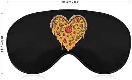 Loveубов пица за спиење за слепите маски за слепите сенка на окото Смешно ноќно покритие со прилагодлива лента за жени мажи