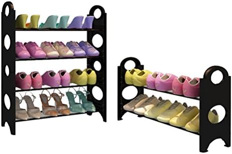 Решетката за чевли DoITool, 4- Ниво на полица за пластични чевли за влез на чевли за прилагодување на чевли Организатор за складирање