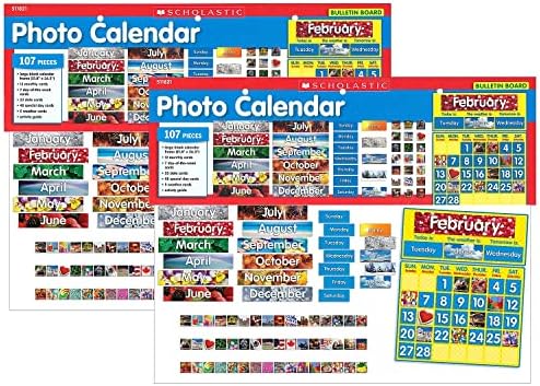 Сколастични ресурси за ресурси за фото -календар, билтен, 2 комплети