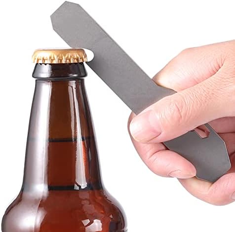 Мулти -алатка Atiap Titanium EDC Pry Bar со функција за клип за отворање на шише со шише