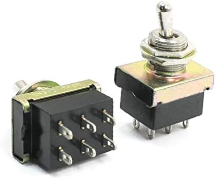 X-Gree AC 220V 3A DPDT 6 PIN SELMER ON/ON 2 SOSTION TOGGLE SWITCH 2 PCS (AC 220V 3A DPDT 6 PIN на/ON 2 Posizioni Interruttore