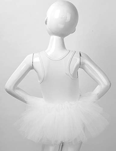 Децата Renvena Девојки девојчиња без ракави, балет фустан од балет, гимнастички вежбање здолниште фигура на мраз лизгање на