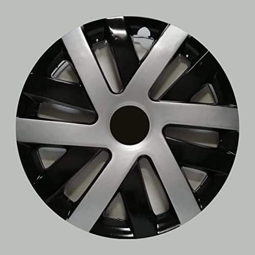 Копри сет од покривка од 4 тркала од 14 инчи сребрено-црно хабкап, прилепувачки акцент на Hyundai