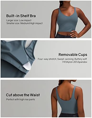 Movinow Longline Sports Sports Bra for Women Crop Truickult Took Tops For Women Proted Sports Bras Yoga трчајќи атлетски