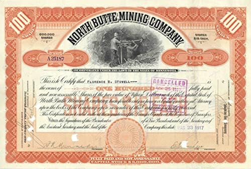 Рударство Северна Буте - Сертификат за рударство во Монтана