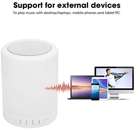 Pusokei безжичен звучник за Bluetooth Mini Night Light Sounder со звучник на допир на допир со раце 10 милиони растојание за