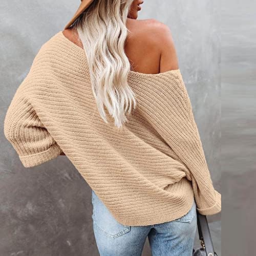 Исечен џемпер, женски срцев џемпер преголем пулвер за жени ефтини џемпери под 10 женски долги ракави мода цврста боја топла