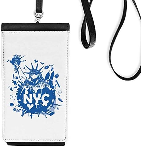 Newујорк Сити во САД за слобода Телефонска чанта што виси мобилна торбичка со црн џеб