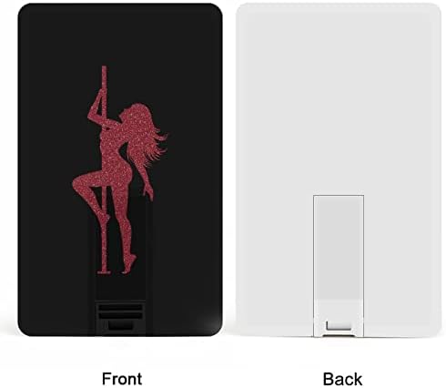 Пол Танцување Девојка КРЕДИТНА Банкарска Картичка USB Флеш Дискови Пренослив Мемориски Стап Клуч За Складирање Диск 64G