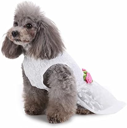 Облека со средно куче девојче симпатично милениче со здолниште за дишење летно кошула без ракави удобно куче кошула дише куче