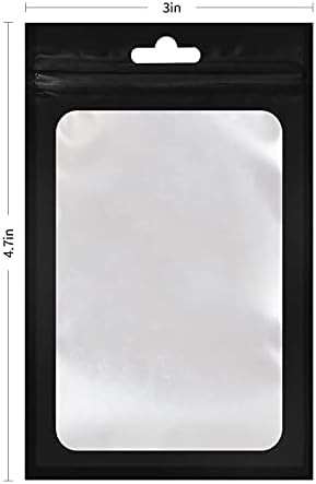 100 Пакет Мирис Доказ Кеси 3х4, 7 инчен, Миризливи Милар Кеси со јасен Прозорец Топлина Печат Торбичка Храна Безбедно Складирање