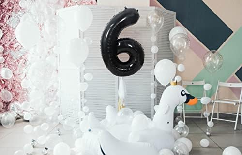 Црна 40 инчи големи 6 броеви балони фолија хелиум милар балон за украсување на роденденска забава