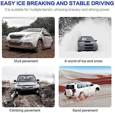 AutoChoice 6 пакувања со снежни ланци на автомобили за итни случаи против гуми со гуми со задебелена челик од манган за камион