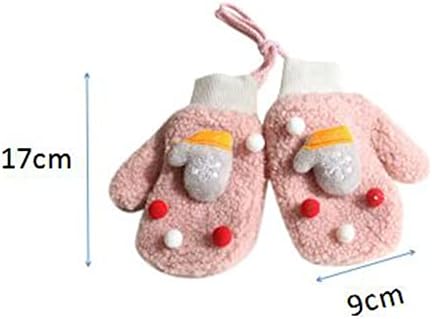 QVKARW дете Детска детска Божиќна Дедо Мраз топло Размислете за зимски девојки момчиња бебе бебешки ракавици Митанс 100 ракавица