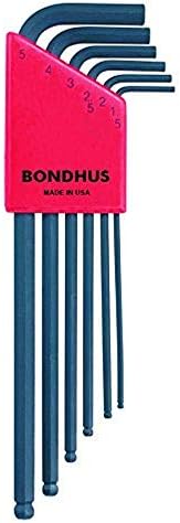 Бондхус 10946 Сет од 6 Балдрајвер Л-клучеви, големини 1,5-5мм