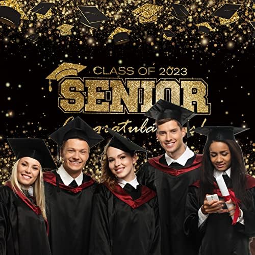 Класа на РСУУИНУ од 2023 година Заднината Црно злато сјај Бокех, дипломирана забава Фотографија Позадина Сениор 2023 година