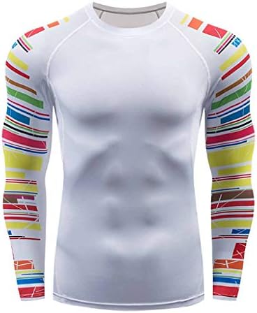 Gdjgta Моден машка машка машка јога фитнес печати обична маица спортска врвна блуза маж маж маж