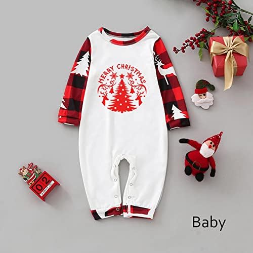 XBKPLO Божиќна облека за пижами Семејска облека за спиење, семејна глувче пижами облека за спиење за облека за двојки родител-чи