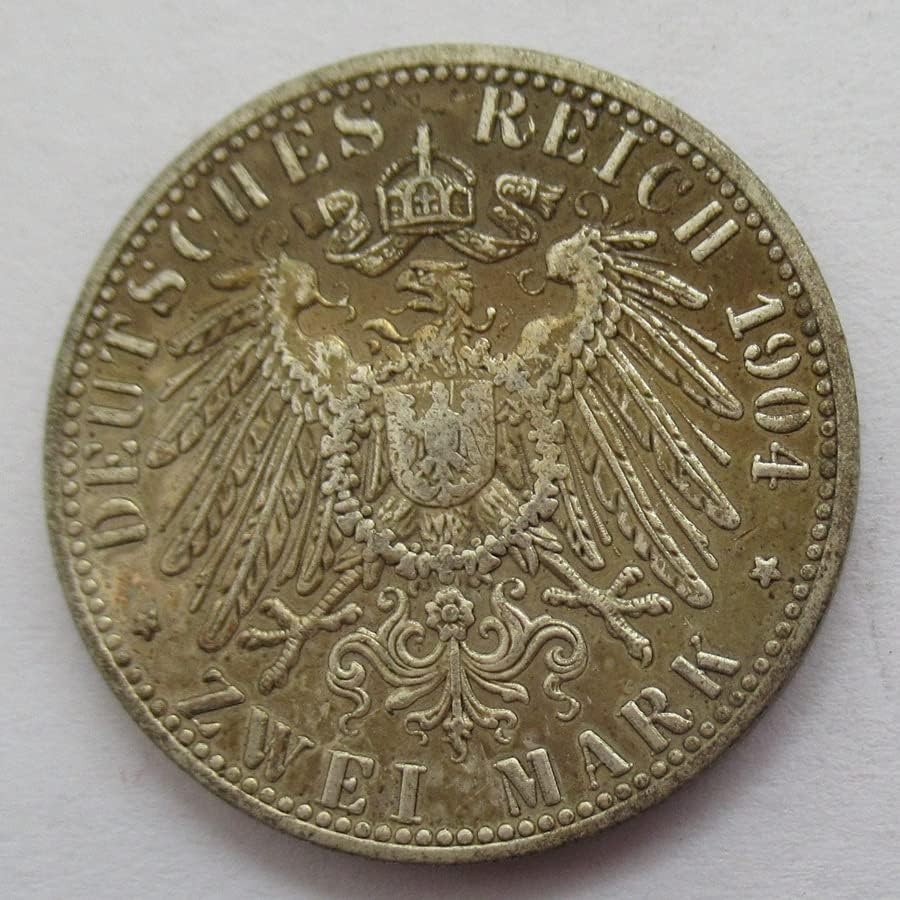 Германски 2 Марк 1904 Странски Реплика Бакар Комеморативна Монета